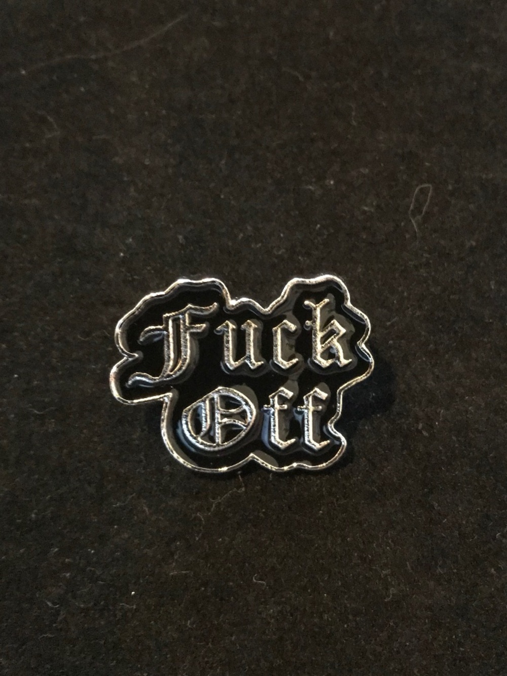 NWOT “F*ck Off” in silver tone pin (pins: 1/$12, 2/$20)
